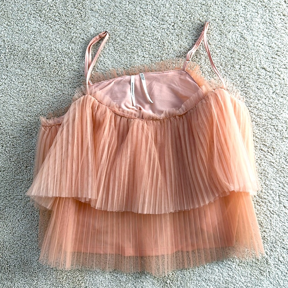 Anthropologie blush tulle top